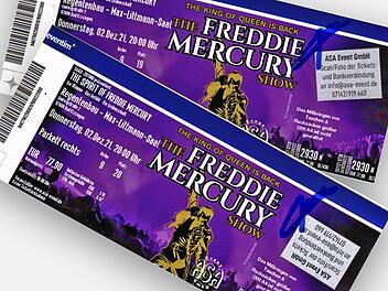 Souvenir an einen missglückten Abend: Die Eintrittskarten des Ehepaars Zotter für die Freddie-Mercury-Show.