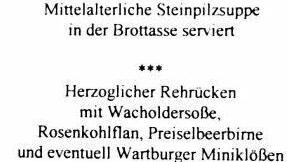 Speiseplan beim Luthermenü