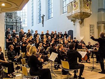 Die Coburger Bachnacht unter der Leitung von Peter Stenglein lockte zahlreiche Zuhörer an mit ihrem vielseitigen Programm. Foto: Jochen Berger