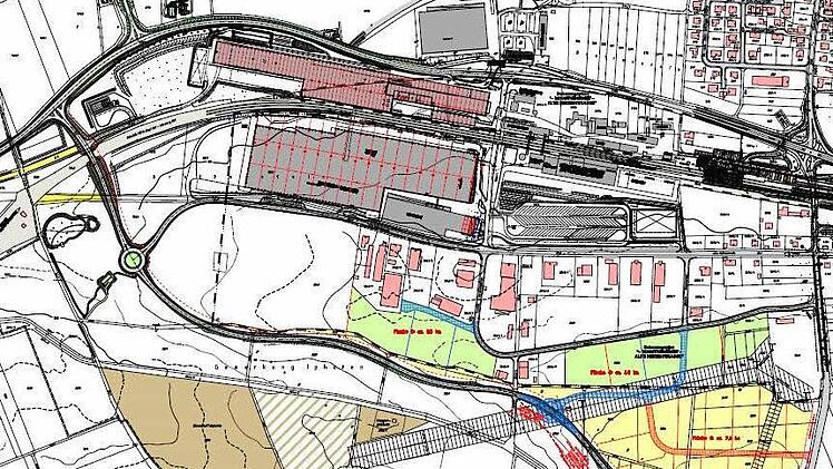 Im Iphöfer Gewerbegebiet "Alte Reichsstraße" soll eine neue Straße zur Entlastung der Anlieger gebaut werden. Grafik: Ingenieurbüro Balling GmbH