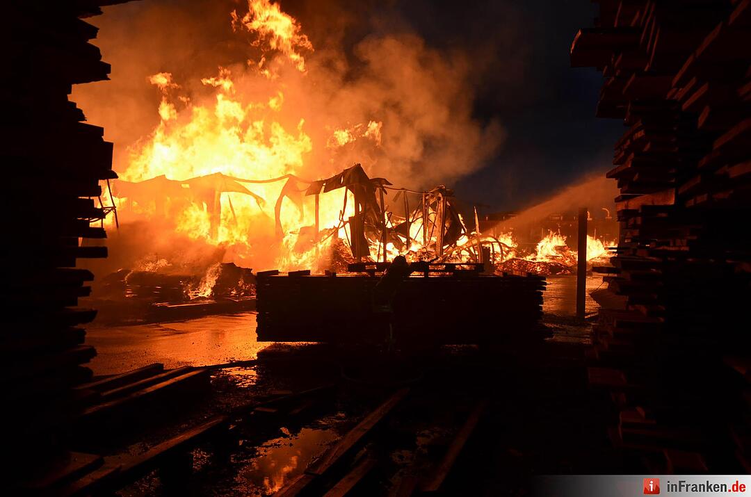 Brand im Sägewerk Untererthal