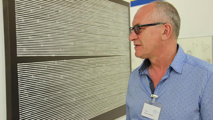 Antanas Obcarskas aus Litauen nimmt an der Ausstellung teil. Fotos: Katharina Müller-Sanke