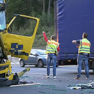 Lkw-Unfall auf A3 bei Kist