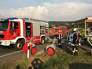 Weil die Euerdorfer Feuerwehr ein Gas-Messgerät auf dem Fahrzeug hat, wurde sie am Samstag nach Hammelburg gerufen. Elf Feuerwehrleute waren rund zwei Stunden im Einsatz. Foto: Feuerwehr Euerdorf