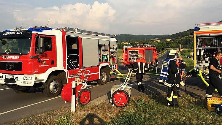 Weil die Euerdorfer Feuerwehr ein Gas-Messgerät auf dem Fahrzeug hat, wurde sie am Samstag nach Hammelburg gerufen. Elf Feuerwehrleute waren rund zwei Stunden im Einsatz. Foto: Feuerwehr Euerdorf