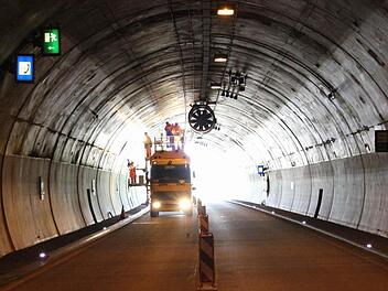 Der Autobahntunnel in Eltmann.  Fotos: Günter Flegel