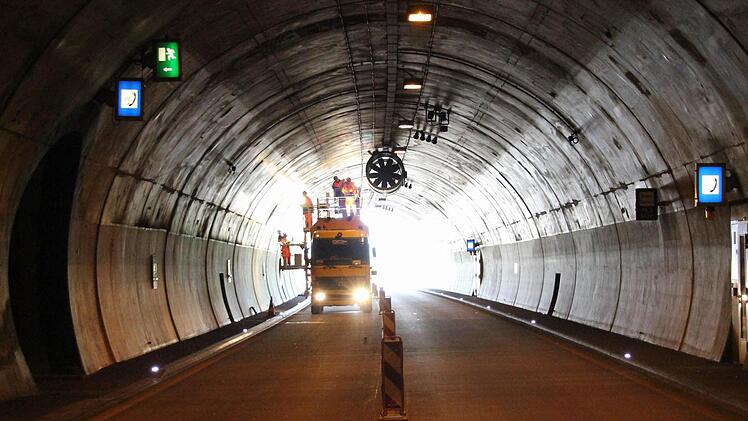 Der Autobahntunnel in Eltmann.  Fotos: Günter Flegel