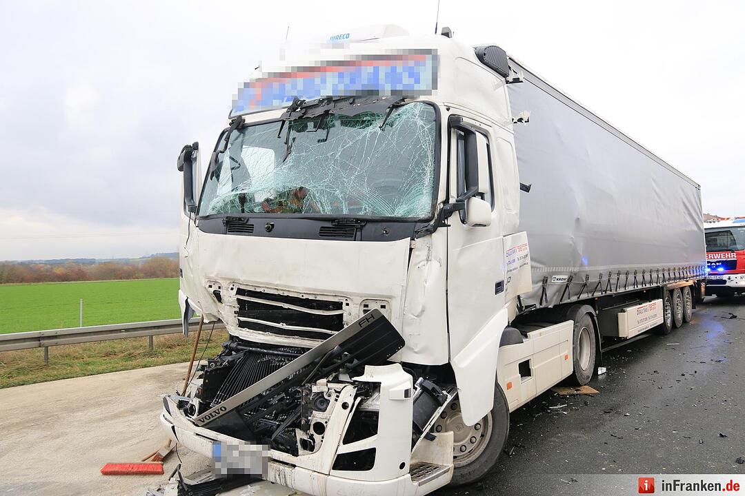 Lkw-Unfall auf A73 bei Buttenheim
