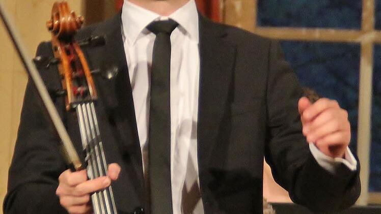 Der Star und sein Instrument. Foto: Werner Vogel