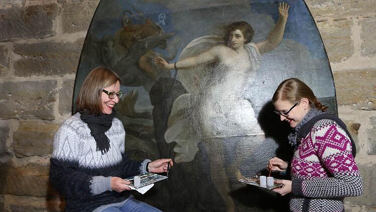 Irgendwo versteckt in Forchheim werden derzeit die Gemälde aus dem Marmorsaal von Schloss Weissenstein in Pommersfelden restauriert. Foto: Barbara Herbst
