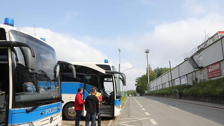 Großübung der Bundespolizei in Mainleus. Foto: Barbara Herbst