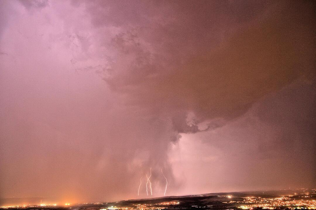 Blitz und Donner über Franken