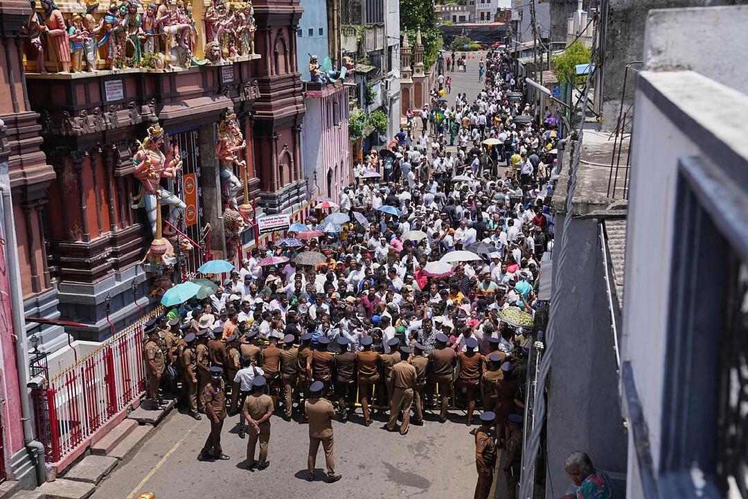 Demonstration für verhafteten Ex-Präsidenten Sri Lankas