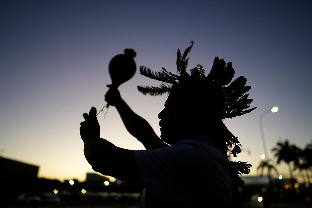 Protest der indigenen Bev&ouml;lkerung in Brasilien
