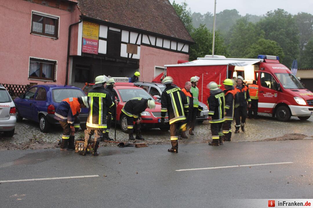 Unwetter über Franken