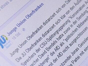 Die Junge Union Oberfranken geht auch via Facebook auf Distanz zu David Bendels. Foto: Marco Meißner