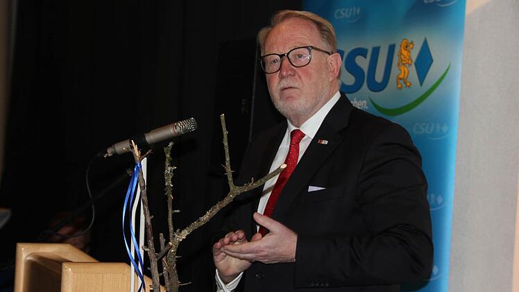 Der CSU-Bundestagsabgeordnete Hans Michelbach war der Hauptredner des Neujahrsempfangs der Frankenwald-CSU. Foto: Veronika Schadeck