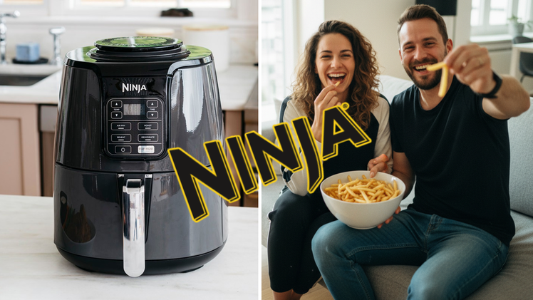 Mit dem Ninja Airfryer gelingen Pommes, Gemüse und Snacks besonders einfach. Die Bedienung ist intuitiv und das Design modern.
