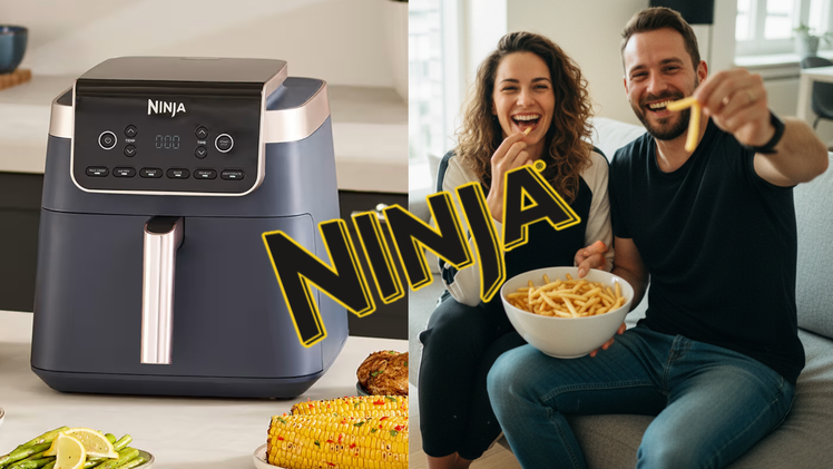 Mit dem Ninja Airfryer gelingen Pommes, Gemüse und Snacks besonders einfach. Die Bedienung ist intuitiv und das Design modern.