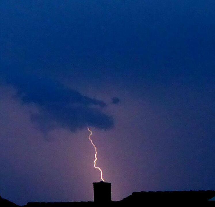 Unwetter: Blitze über Franken