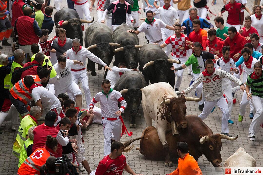 Stierhatz in Pamplona