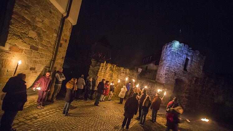 Eine weitere Station des Hexenlaufes war die Stadtmauer Südwest im Stadtmauerweg.René Ruprecht