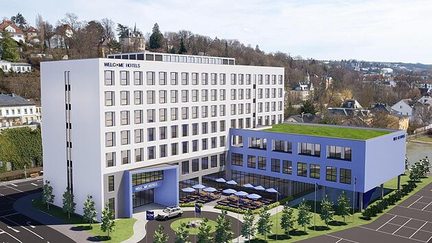 Diese Studie, wie ein Anger-Hotel aussehen k&ouml;nnte, wurde im April im Coburger Stadtrat gezeigt. Grafik: Erhard Soyk
