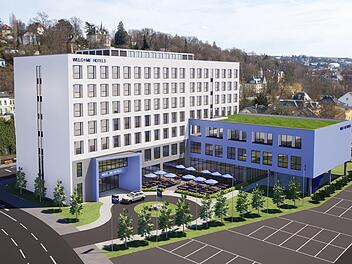 Diese Studie, wie ein Anger-Hotel aussehen könnte, wurde im April im Coburger Stadtrat gezeigt. Grafik: Erhard Soyk
