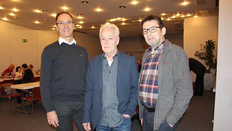 Wiedergewählter Aufsichtsrat Michael Garhamer, Werner Walter, Eberhard Koch. Es fehlt: Günter Schneider. Julia Raab