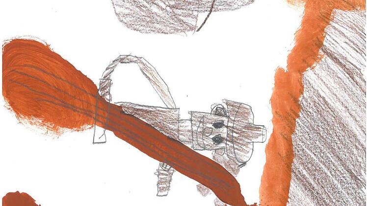 Im Rahmen des Weltkindertages am 20. September wurden alle Bilder der Zeitung zudem von kleinen K&uuml;nstlern nachgemalt. Dieses Bild stammt von Jonas.