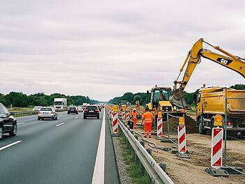 Autobahn, Sperrung, Bauarbeiten, Baustelle, Sanierung, Ausbau, Erweiterung