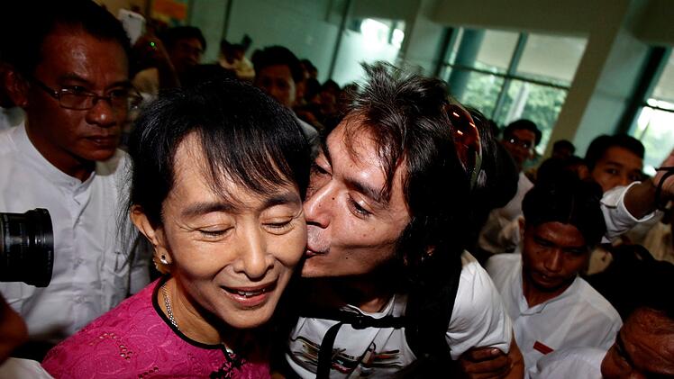 Aung San Suu Kyi und Kim Aris