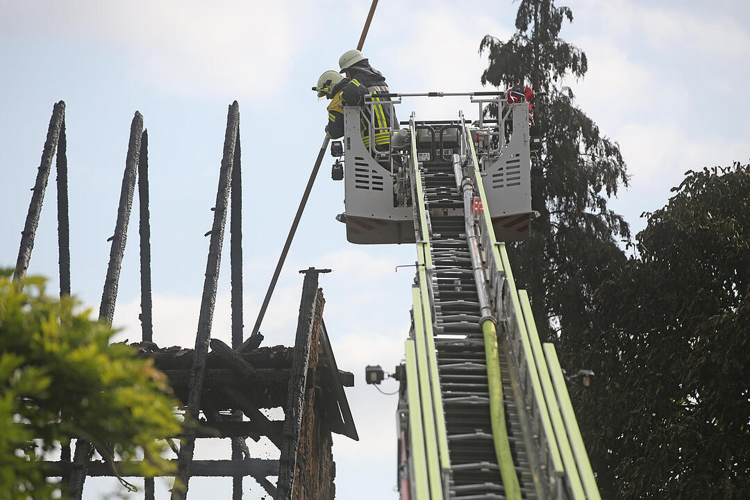 Brand im Kreis Schweinfurt vernichtet Scheune