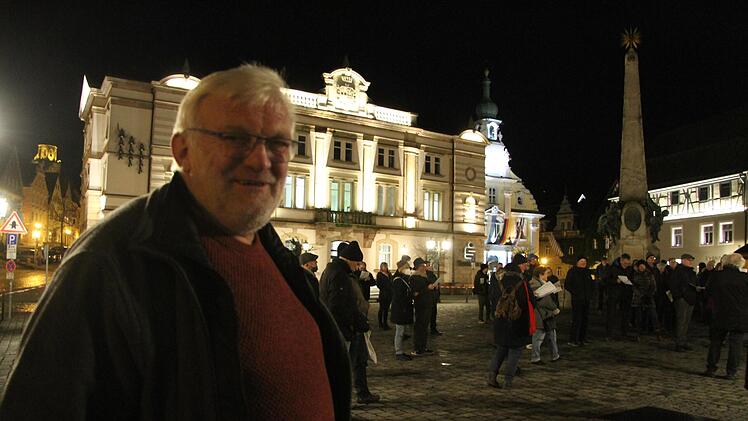 Heinrich Witzgall kam eigens aus Stadtsteinach, um Gesicht zu zeigen.