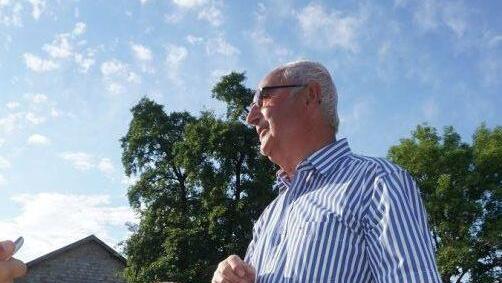 Historisches Dorffest Weißenbach. Die beiden Führer beim Historischen Rundgang. Foto: Marion Eckert