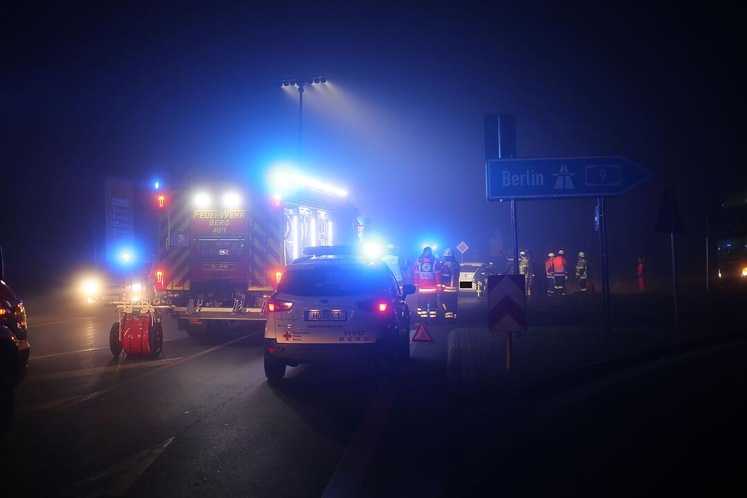 Oberfranken: Schwerverletze nach Frontalcrash an Autobahnauffahrt
