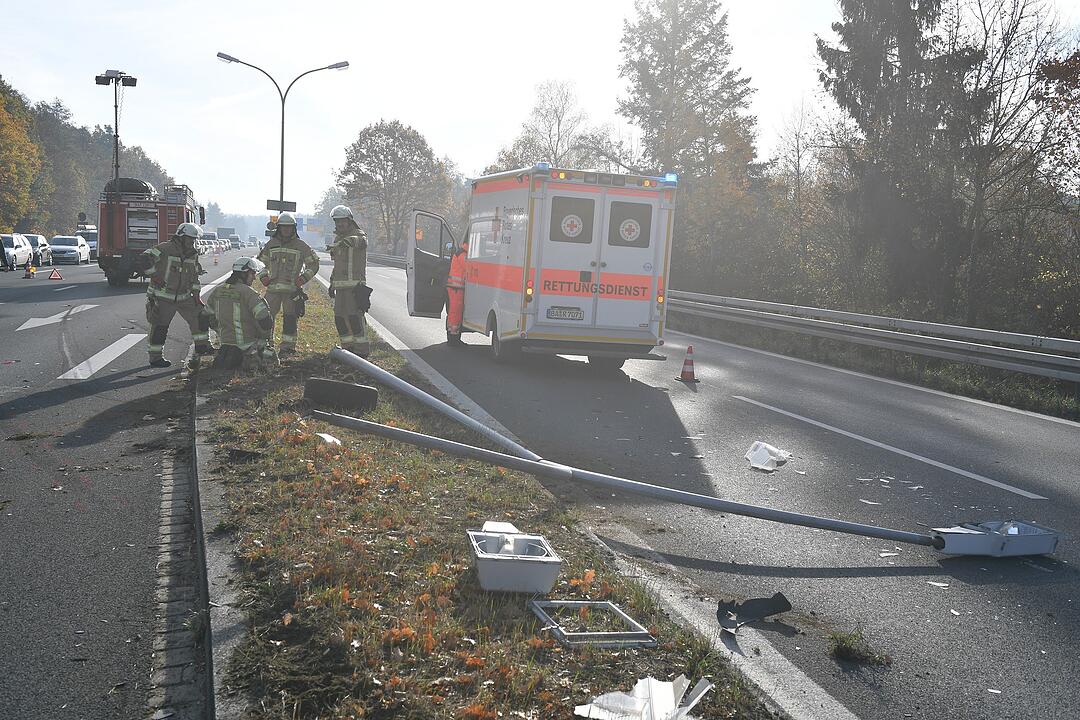 Unfall in Bamberg: Zwei Verletzte am Berliner Ring