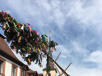 Wegen der Sache mit dem Baum  wurde die Kerwa in Burgwindheim heuer zu einer äußerst denkwürdigen. Foto: Schreiber