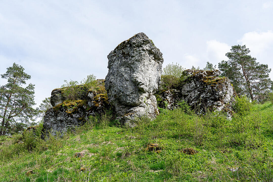 Der große Burgfels dient als toller Aussichtspunkt.