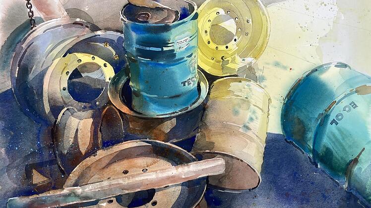 Aquarell ohne Titel von Janna Liebender-Folz.