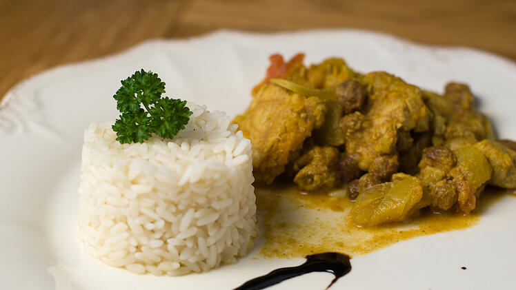 curry de porc et riz basmati