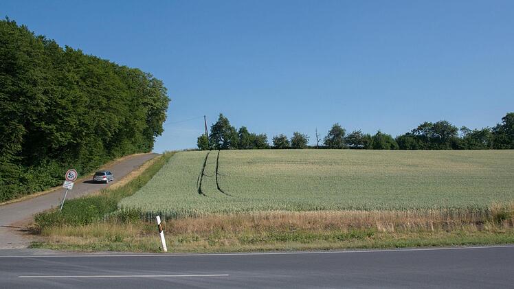 Auf diesem Grundstück östlich von Obertheres oder noch weiter im Osten möchten Achim Graf von Beust und Johannes Bedenk eine Photovoltaikanlage errichten. Eine zweite Anlage ist zwischen dem Aussiedlerhof Lenhard und der Autobahn bei Horhausen oder nördlich der Autobahnauffahrt Richtung Schweinfurt bei Horhausen geplant. Dazu findet jetzt eine vorgezogene Beteiligung der Öffentlichkeit.  Foto: Ulrike Langer