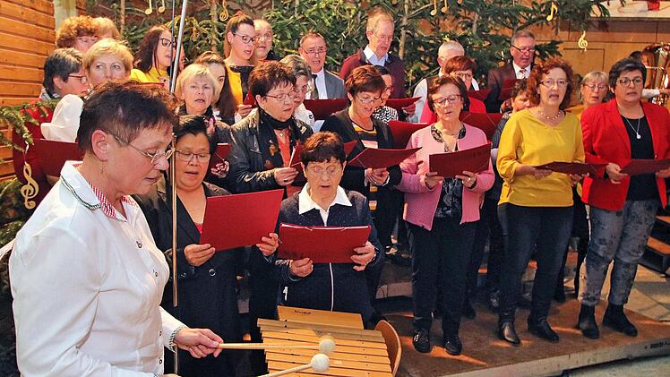 Der Kirchenchor unter der Leitung von Erika Kurfeß (links) ist beim  Weihnachtskonzert immer dabei. Foto: Dieter Britz