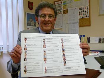 Mohamed Hédi Addala präsentiert die Kandidatenliste für den MIB. Fotos: Marion Krüger-Hundrup