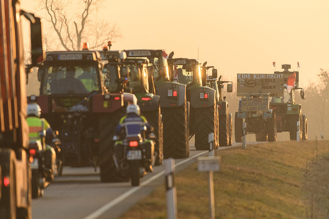 Bauerndemo... auf dem Weg nach N&uuml;rnberg