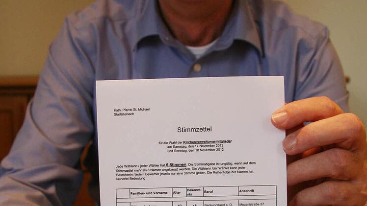 Dekan Hans Roppelt hofft, dass möglichst viele Katholiken zur Kirchenverwaltungswahl am Sonntag gehen: In Stadtsteinach stehen neun Freiwilllige auf dem Stimmzettel, sechs davon können den Sprung in die Kirchenverwaltung schaffen. Foto: Sonja Adam