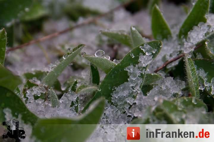 Winter im April 2016 in Franken
