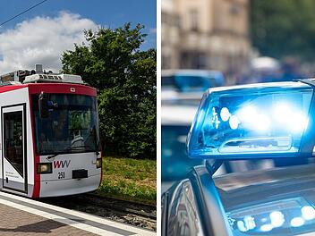 In Würzburg schlug ein Mann ein Mädchen in der Straßenbahn.