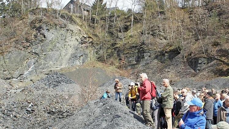 137 Wanderer und Geologieinteressierte erkundeten den Örtelsbruch bei Schmiedebach/Lehesten. Foto: Martin Modes
