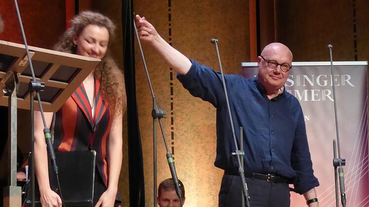 Florence Losseau und Manfred Trojahn nach dem "Danse macabre".
